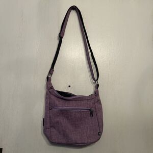 Nupouch Crossbody Anti-theft Bag Adjustable Strap Lilac Purple Preowned Good